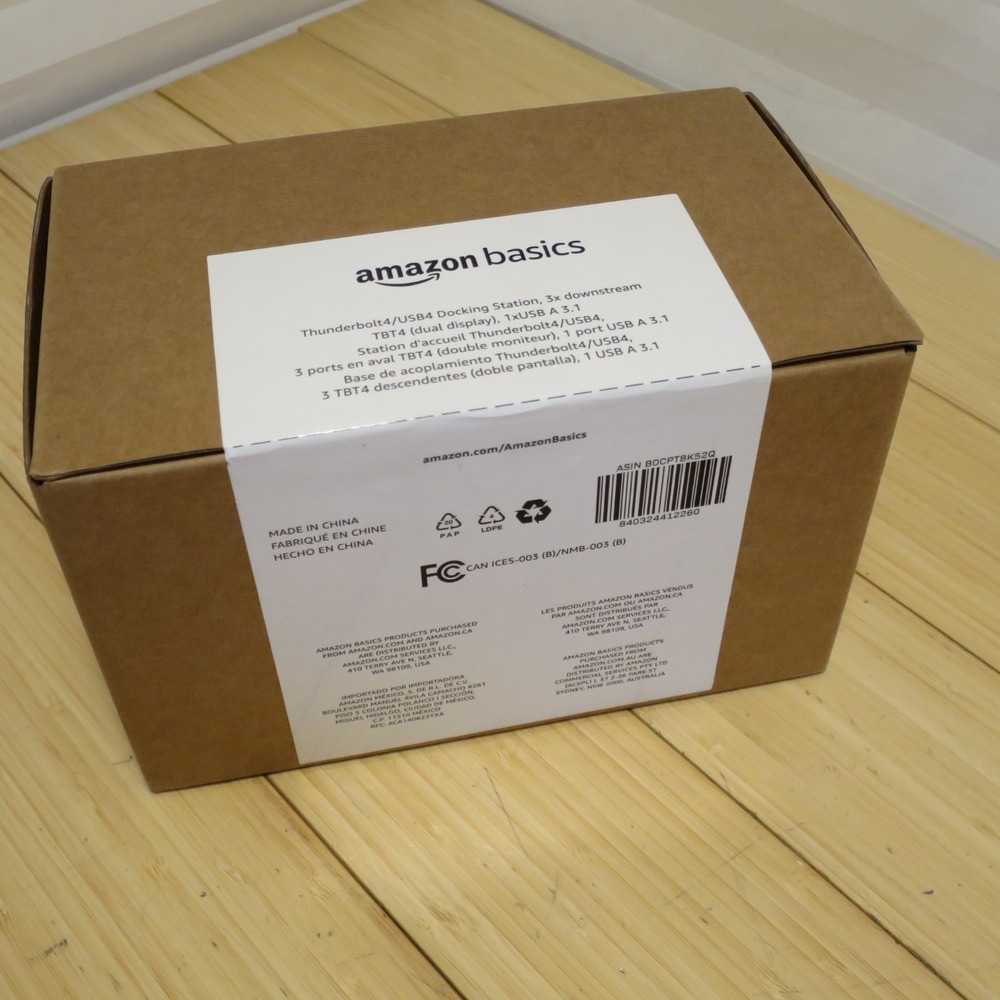 Amazon Basics 85W‎ Thunderbolt 4 USB 4 Docking Station, Dual Display (Black)